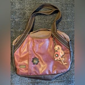 Chala purse with flamingo chain